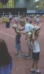 Youth clinic held before Missouri volleyball black and gold match