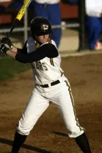 Kathy Masterson hit her second homer of the season in game one against Truman State.