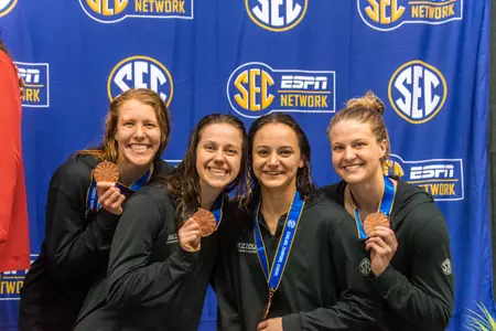 200 Free Relay Podium