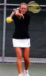 No. 95 Jessica Rush defeated Lena Sherbakov, 6-4,6-2, in Saturday's match