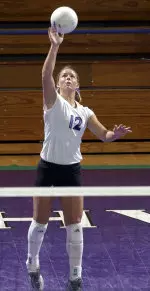 Senior Drew Robertson recorded her second-consecutive double-double against Minnesota with 38 assists and 11 digs.