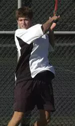 Sophomore Matt Christian upset the No. 5 seed in the opening round of the main draw Saturday.