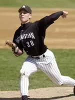 Dan Brauer struck out eight in NU's 3-0 game one loss to Iowa.