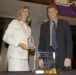 Claire Pollard was named the inaugural winner of Northwestern's Bob Voigts Coach of the Year Award.