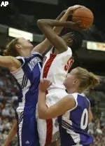 Sarah Kwasinski became NU's all-time shot block leader Thursday night at Michigan State.