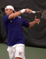 Senior Tommy Hanus won in both singles and doubles Sunday against Penn State.