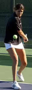 Junior Feriel Esseghir notched a doubles win at No. 3 with Valerie Vladea -- it was the duo's first time playing together this year.