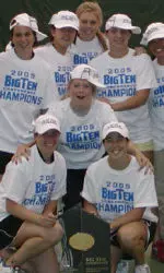 The Wildcats celebrate NU's seventh-consecutive Big Ten Tournament title.