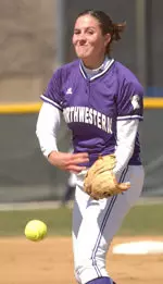 Eileen Canney whiffed 10 Blue Demons Tuesday at Sharon J. Drysdale Field.