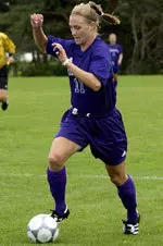 Tabitha Lowey (pictured) tallied a goal in NU's 3-0 exhibition victory over Western Michigan on Sunday.