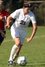 Kelly Sitkowski (pictured) scored the first goal of the afternoon as NU edged Central Michigan, 2-1.