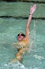 Senior Brian Davis won the 200 free and the 200 fly on Senior Night Friday at the Norris Aquatics Center.