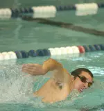 Senior Brian Davis is Northwestern's record-holder in the 500, 1000 and 1650 freestyle events.