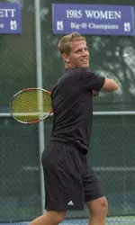 Christian Tempke clinched the win over Harvard Sunday with a win at No. 1 singles.