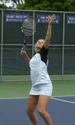 Senior Jamie Peisel came through with her first win of the season at No. 3 singles versus Penn State.