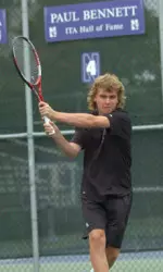 Freshman Alexey Evstratenkov earned the lone singles win for the Wildcats Saturday.
