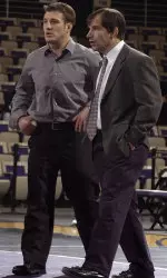 Head coach Tim Cysewski (right) and assistant coach Drew Pariano