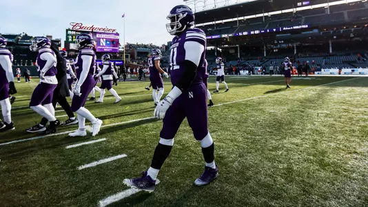 November 30, 2024, Chicago, IL: A game between Northwestern Football and Illinois at Wrigley Field in Chicago, IL on Saturday, November 30, 2024. (Photo by Bailey Black/Northwestern Athletics)