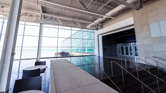 April 28, 2025, Evanston, IL: A general view of the Mitchell and Valerie Slotnick Family Atrium at Walter Athletics Center in Evanston, IL on Monday, April 28, 2025. (Photo by Jaden Perez/Northwestern Athletics)