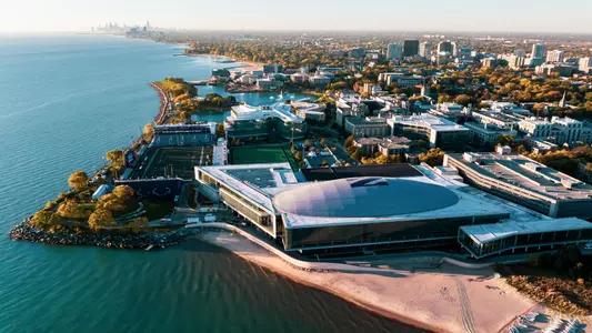 October 19, 2024, Evanston, IL: A general view of Walter Athletics Center, Lakeside Field, and Northwestern Medicine Field at Martin Stadium at Northwestern University in Evanston, IL on Saturday, October 19, 2024. (Photo by Mason Flick/Northwestern Athletics)