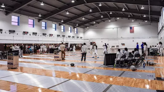 October 27, 2024, Evanston, IL: Northwestern Fencing competes in the NU Fall Duals at Patten Gymnasium in Evanston, IL on Sunday, October 27, 2024. (Photo by Henry Frieman/Northwestern Athletics)