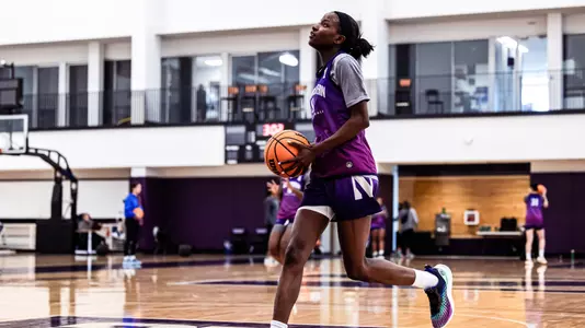 September 25, 2024, Evanston, IL: Northwestern Women’s Basketball Practice at Trienens Performance Center in Evanston, IL on Wednesday, September 25, 2024. (Photo by Mary Grace Grabill/Northwestern Athletics)