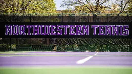 April 21, 2024, Evanston, IL: A match between Northwestern Men’s Tennis and Purdue at Vandy Christie Tennis Center in Evanston, IL on Sunday, April 21, 2024. (Photo by Ryan Kuttler/Northwestern Athletics)