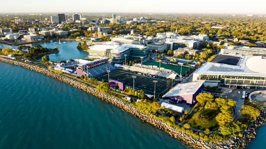 October 19, 2024, Evanston, IL: A general view of Lakeside Field and Northwestern Medicine Field at Martin Stadium at Northwestern University in Evanston, IL on Saturday, October 19, 2024. (Photo by Mason Flick/Northwestern Athletics)