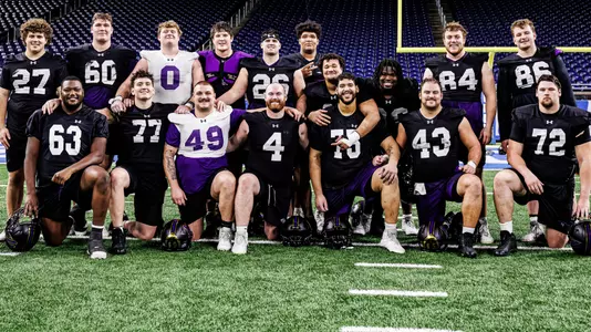 December 25, 2025, Detroit, MI: Northwestern Football practices at Ford Field in Detroit, MI on Thursday, December 25, 2025. (Photo by Griffin Quinn/Northwestern Athletics)