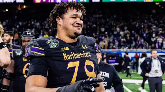 December 26, 2025, Detroit, MI: A game between Northwestern Football and Central Michigan during the Game Above Sports Bowl at Ford Field in Detroit, MI on Friday, December 26, 2025. (Photo by Kailey Zagst/Northwestern Athletics)