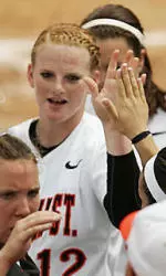 Sarah Odom pitched four innings in OSU's loss to Missouri at the Big 12 Championship