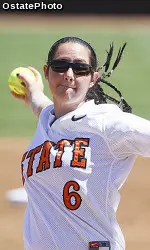 Freshman Kat Espinosa threw a three-hit shutout, her seventh of the season.
