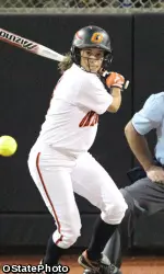 Junior Ari Morrison went 3-for-4 with 3 RBIs in a losing cause at Iowa State.