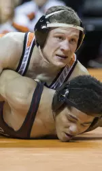 Eddie Klimara pinned Sean Williams in 3:31.