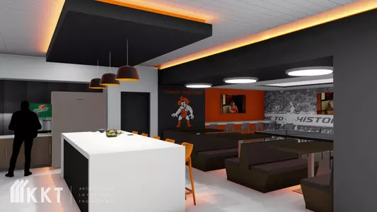 Cowboy Wrestling Locker Room Rendering