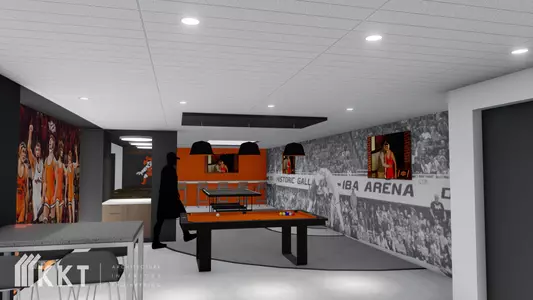 Cowboy Wrestling Locker Room Rendering