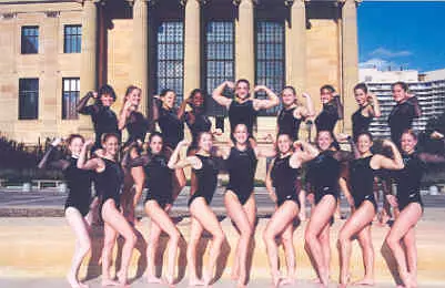 WOMEN'S GYMNASTICS PLACES THIRD IN QUAD MEET. Image