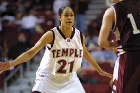 TEMPLE WOMEN WIN FIFTH STRAIGHT WITH A 73-64 VICTORY OVER HAMPTON Image