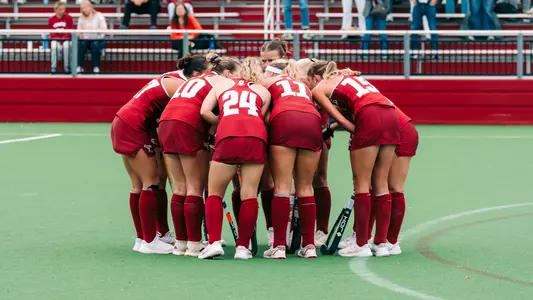 Temple Field Hockey huddle 