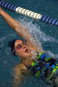 Amy Halsey in the backstroke.