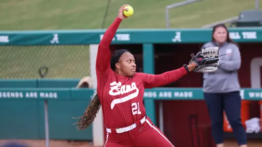 Jaala Torrence pitching. 