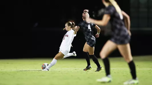 Felicia Knox kicking the ball 