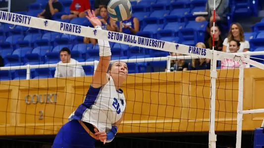 Daria Safian skies for a kill against Iona on Sept. 5.