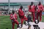 The men's 4x100 won the first relay for the Tech men since the 60's