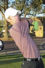 <b>Photo Provided by PictureMann Photos/L.Scott Mann:</b>  Senior Shaun Melville sets career-best tournament finish of tied for 18th at the 2005 Big 12 Championships.