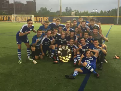 Men's Soccer Retains Big 4 Shield On David Enstrom's Late Marker; Downs Canisius 1-0 Image