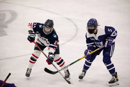 Kathryn Stockdale against Holy Cross on February 12, 2021.