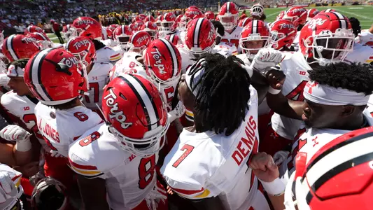 Maryland Football Team Huddle 
