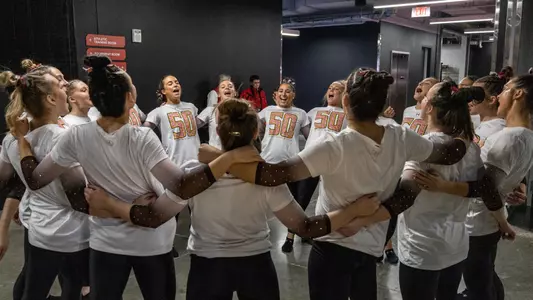 Gymnastics Pre-Meet Huddle
