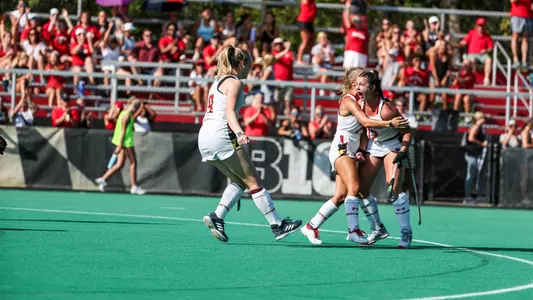 Josie Hollamon celebrating after game-winner 